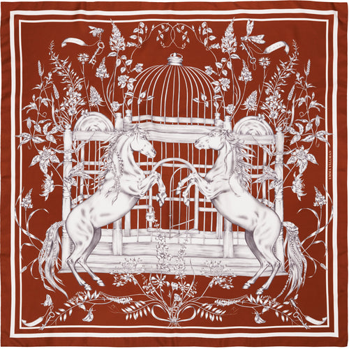 PRE-ORDER: La Femme Silk Scarf Rust