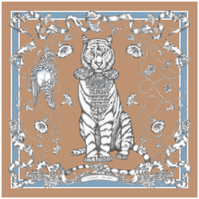 NEW! Totem Tiger Mini Silk Scarf in Cappuccino