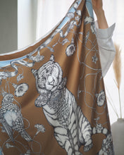 PRE-ORDER: Totem Tiger Midi Silk Scarf Cappuccino