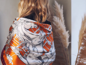 PRE-ORDER: La Femme Silk Scarf Orange