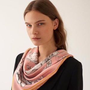 Astrology Silk Scarf Pink - Emma Fällman Stockholm