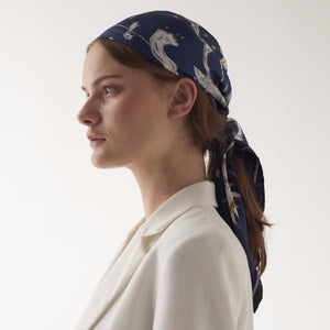 Astrology Silk Scarf Blue - Emma Fällman Stockholm