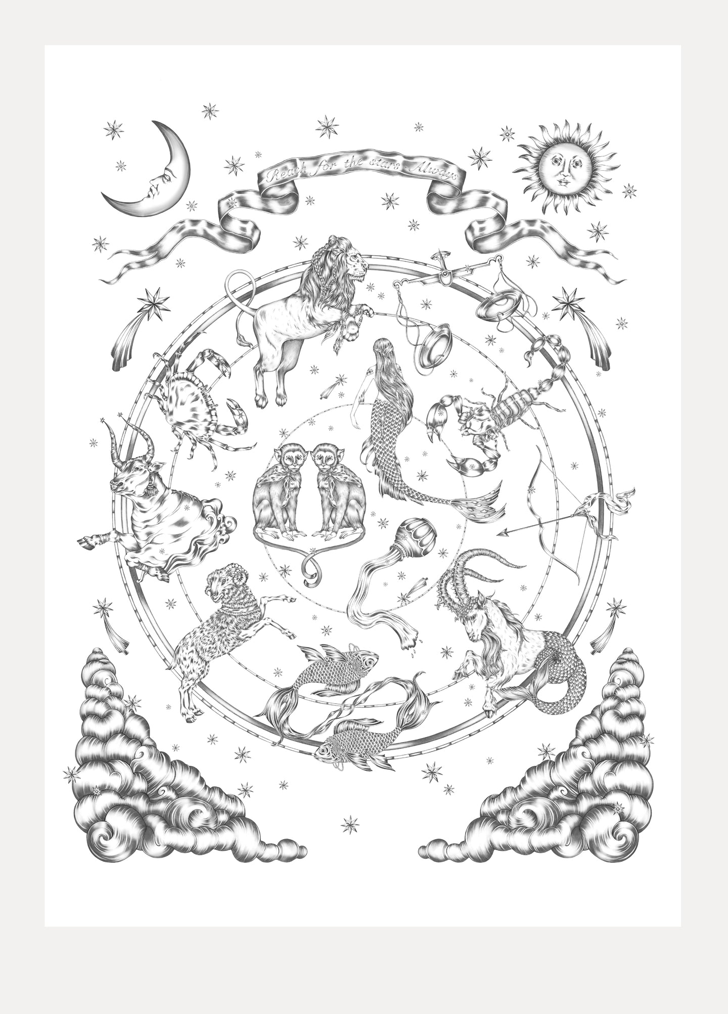 Astrology Art Print (Feature all zodiac signs)