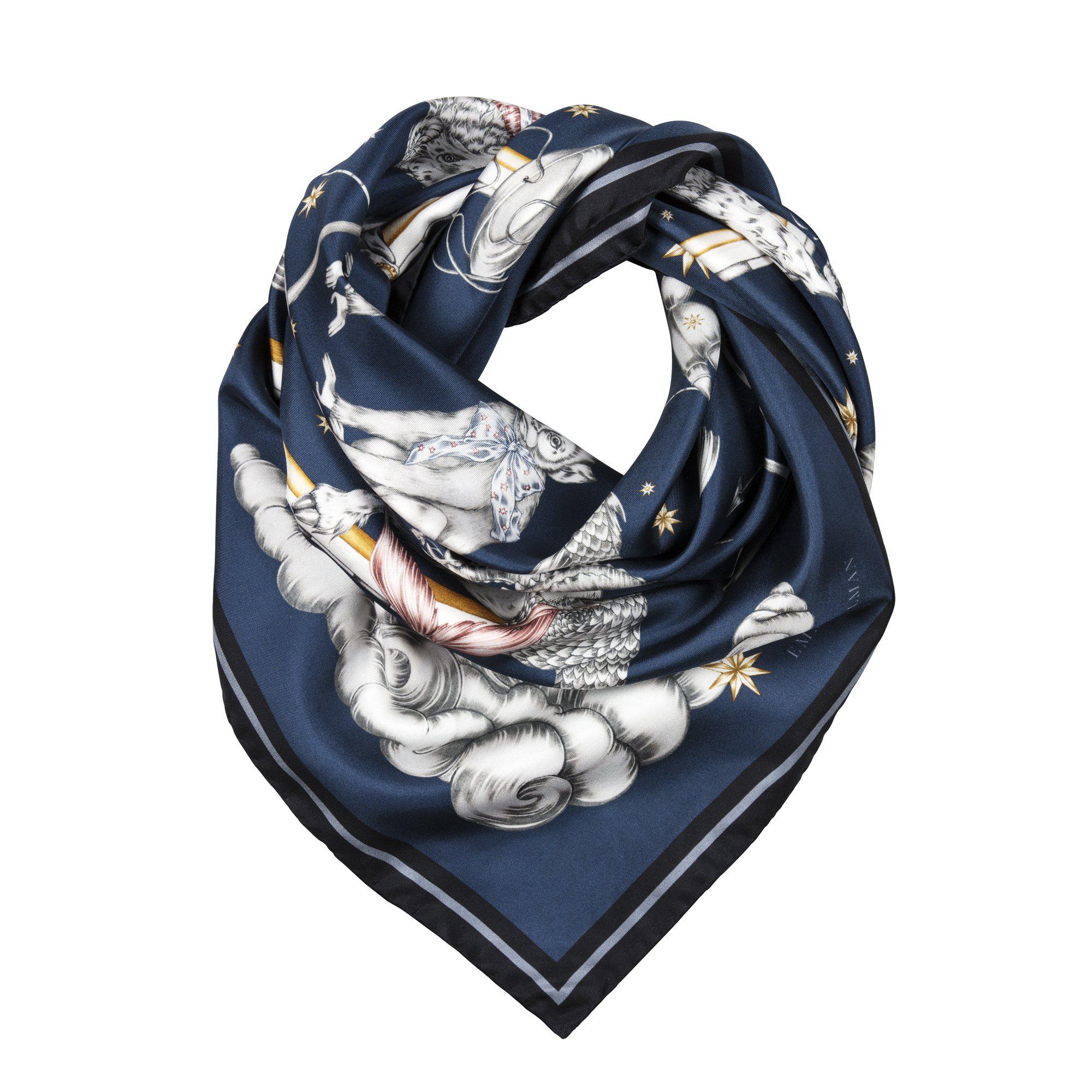 Silk scarf Hermès Blue in Silk - 28666969