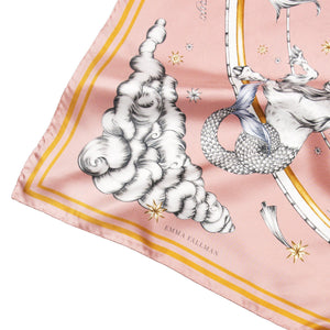 Astrology Silk Scarf Pink - Emma Fällman Stockholm