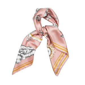 Astrology Silk Scarf Pink - Emma Fällman Stockholm