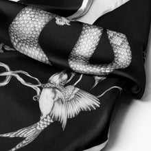 Outlet: Totem Snake Mini Silk Scarf Black